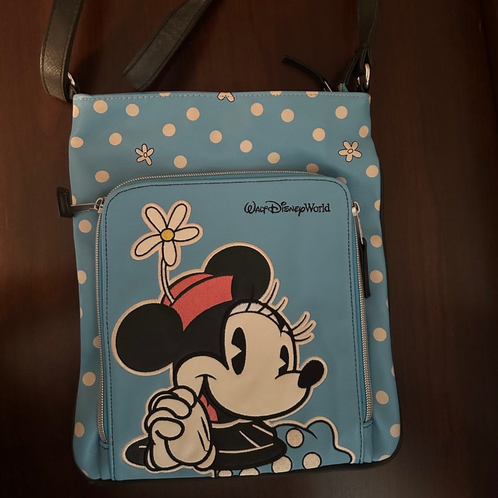 Disney Minnie Mouse Blue Polka Dot Letter Carrier EUC